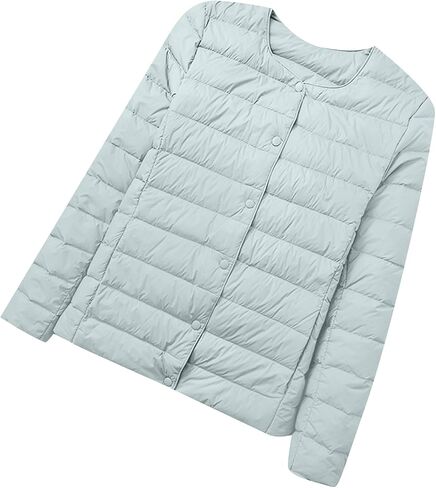 OMZIN Womens Winter Insulated Long Sleeve Down Coat Casual Lightweight Jacket Outdoor Slim Puffer Coat in Saudi Arabia