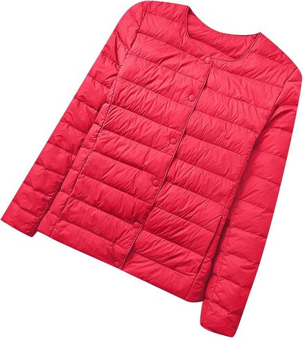 OMZIN Womens Winter Insulated Long Sleeve Down Coat Casual Lightweight Jacket Outdoor Slim Puffer Coat in Saudi Arabia