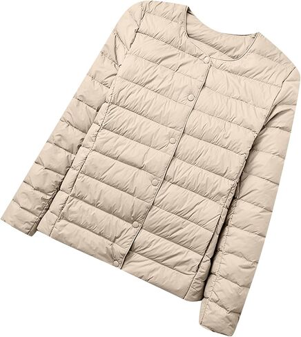 OMZIN Womens Winter Insulated Long Sleeve Down Coat Casual Lightweight Jacket Outdoor Slim Puffer Coat in Saudi Arabia