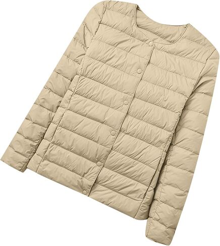 OMZIN Womens Winter Insulated Long Sleeve Down Coat Casual Lightweight Jacket Outdoor Slim Puffer Coat in Saudi Arabia