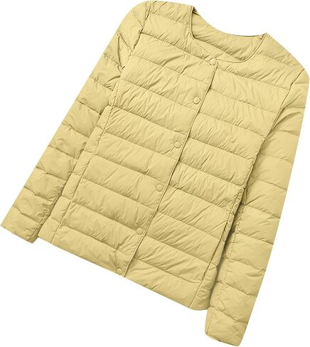 OMZIN Womens Winter Insulated Long Sleeve Down Coat Casual Lightweight Jacket Outdoor Slim Puffer Coat in Saudi Arabia