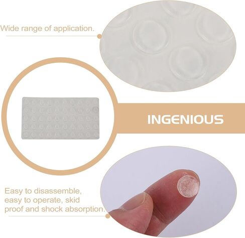 100pcs Silicone Door Bumpers Adhesive Furniture Buffer Pads Sound Dampening Protective Buffer for Cabinets and Furniture, Round Shape, for Noise Reduction and Safety in Kuwait
