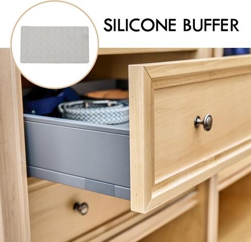 100pcs Silicone Door Bumpers Adhesive Furniture Buffer Pads Sound Dampening Protective Buffer for Cabinets and Furniture, Round Shape, for Noise Reduction and Safety in Kuwait