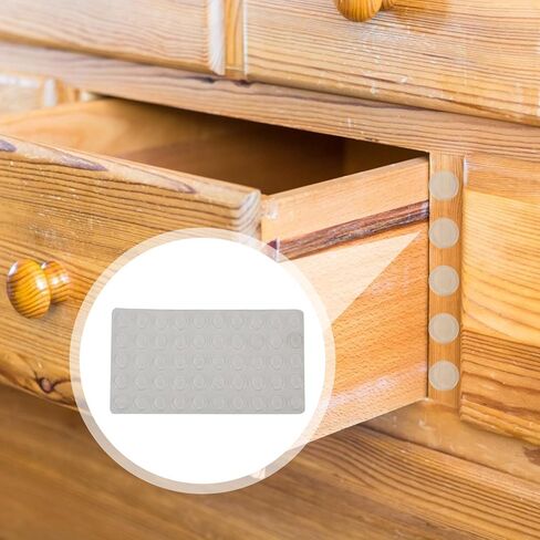 100pcs Silicone Door Bumpers Adhesive Furniture Buffer Pads Sound Dampening Protective Buffer for Cabinets and Furniture, Round Shape, for Noise Reduction and Safety in Kuwait