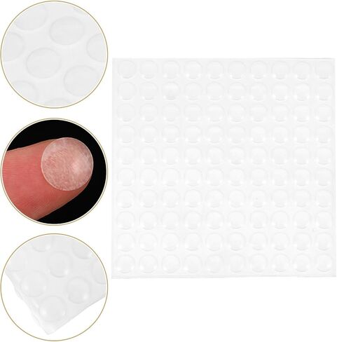 Generic Adhesive Cabinet Door Bumpers Silicone Pads, 1 Sheet of 100 Versatile Furniture Bumper Pads for Drawers and Cabinets, Sound Dampening and Anti-Slip Protection in Kuwait