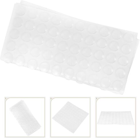 Generic Adhesive Cabinet Door Bumpers Silicone Pads, 1 Sheet of 100 Versatile Furniture Bumper Pads for Drawers and Cabinets, Sound Dampening and Anti-Slip Protection in Kuwait