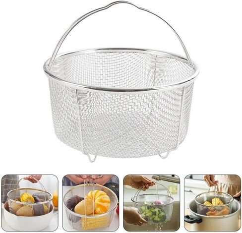 Frying basket Stainless Steel Multifunctional Fry Basket French Fries Kitchen Supplies Vegetable Drainer in Kuwait