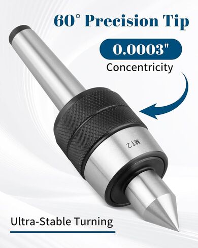 مركز MT2 المباشر عالي التحمل، مركز حي دوار دقيق مستدق مورس 60 درجة، لمخرطة CNC Tailstock، الخراطة عالية السرعة وتشغيل المعادن in Kuwait