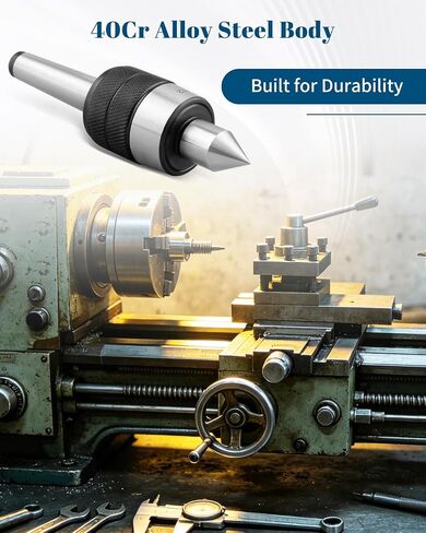 مركز MT2 المباشر عالي التحمل، مركز حي دوار دقيق مستدق مورس 60 درجة، لمخرطة CNC Tailstock، الخراطة عالية السرعة وتشغيل المعادن in Kuwait