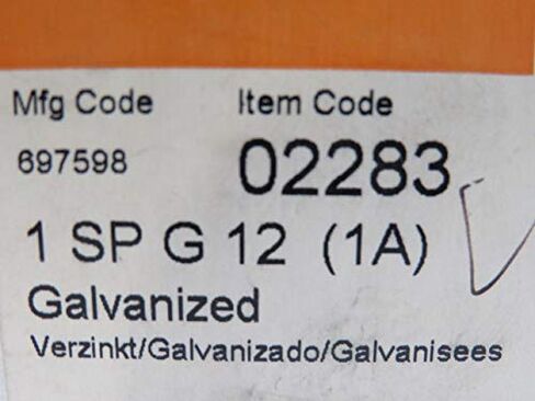 Flexco 02283 1SPG12 Clipper 1 (40) Series Carded Hooks/Lacing Galvanized 12" Long Without Pin Material (12 Cards Per Box) in Kuwait