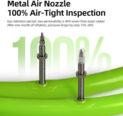 2 Pack Gravel TPU Bike Inner Tube 700 x 32-47C ＆ 29'' MTB Bicycle Tire Removable Nozzle Core Metal Presta Valve 1.77''/45mm in Kuwait