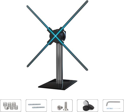 3D Hologram Fan Desktop Stand with Multi-Function Base, Stable Tabletop Mount for 27.5" Holographic Projector or Smaller Fans Display, Ideal for Retail Store, Advertising & Event Use in Kuwait