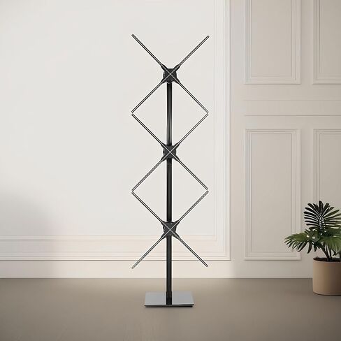 Missyou 152CM 3DHologramFan Christmas Tree Display and Stand,3 x 56cm Fans with Bluetooth,App & Remote Control,Holographic Fan LED,Customizable Video Content for Exhibitions,Trade Shows,Advertising in Kuwait