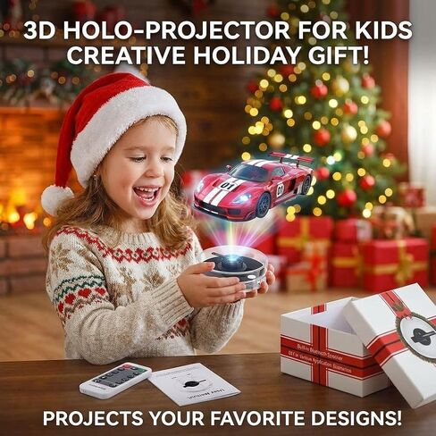 4.7Inch 3D Hologram Fan LED Projector | Protective Cover, WiFi App Control, Remote and Bluetooth Speaker Connection, Mini Holographic Display, For Gifts, Trade Shows in Kuwait