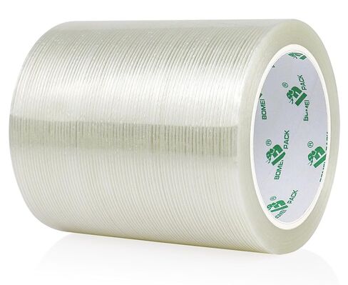 BOMEI PACK 5.5mil x 3inches x 25yds Mono Filament Strapping Tape, Heavy Duty Transparent Reinforced Fiberglass Tape,Fiberglass Shipping Tape for Moving Boxes in Kuwait