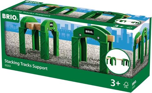 BRIO World - 33253 Stacking Track Supports | 2 Piece Toy Train Accessory for Kids Age 3 and Up , Green in Saudi Arabia
