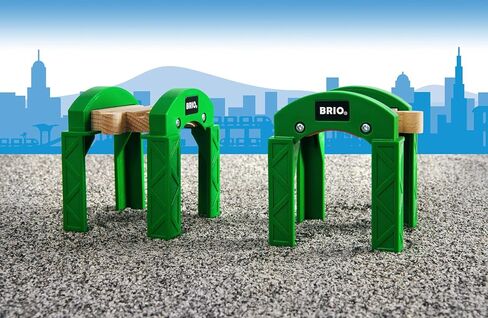 BRIO World - 33253 Stacking Track Supports | 2 Piece Toy Train Accessory for Kids Age 3 and Up , Green in Saudi Arabia