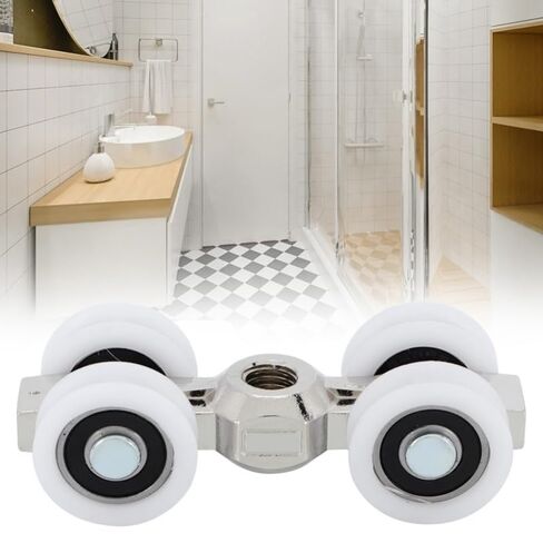 Sliding Door Roller Slider Overhead Door Rollers Bearings 4 Wheels Hanging Wheels for Furniture in Kuwait