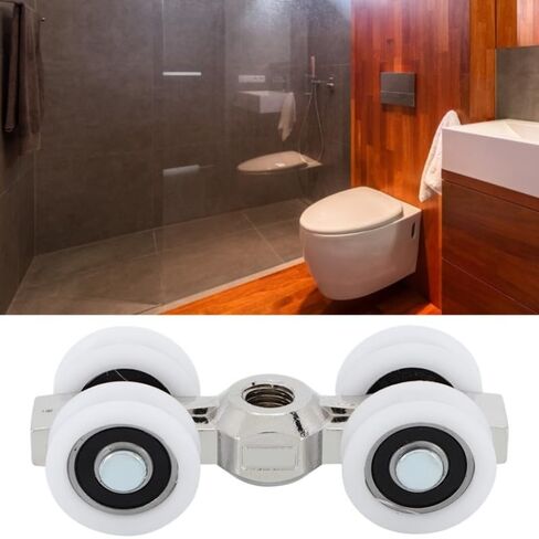Sliding Door Roller Slider Overhead Door Rollers Bearings 4 Wheels Hanging Wheels for Furniture in Kuwait