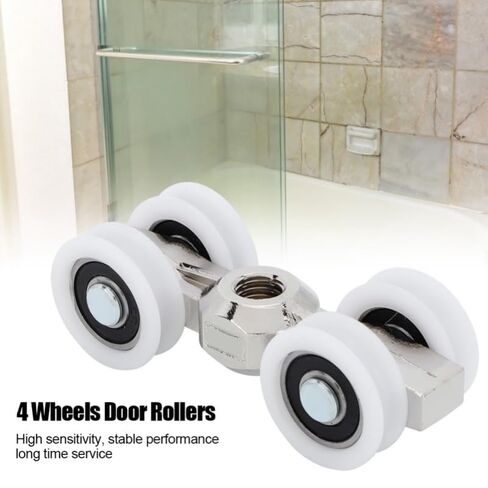 Sliding Door Roller Slider Overhead Door Rollers Bearings 4 Wheels Hanging Wheels for Furniture in Kuwait