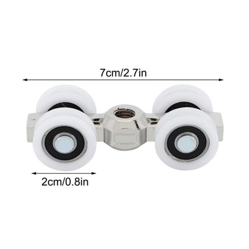 Sliding Door Roller Slider Overhead Door Rollers Bearings 4 Wheels Hanging Wheels for Furniture in Kuwait