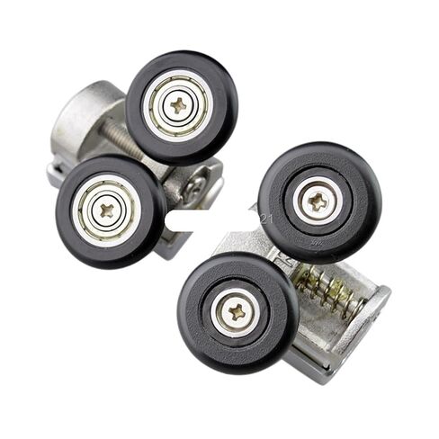 Circular Shower Room Roller Bathroom Bouncing Wheel Sliding Glass Door Pulley Hanging Rail Track Hardware Part(Two pcs Upper Pulley) in Kuwait