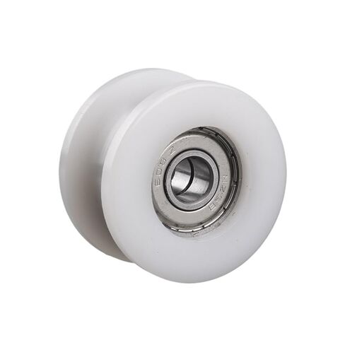 Automatic Glass Door Muted Wheel Sliding Pulley Spreader Sensors Hanging Fitting Roller Track Hardware Part(Nylon White) in Kuwait