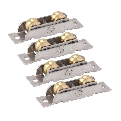 4PCS Double Rollers Sliding Door Roller Stainless Steel with Screws Concave Wheel Roller Tandem Rollers in Kuwait
