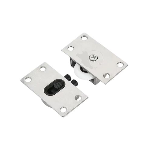 1/4 Set Wardrobe Door Pulley Sliding Door up and Down Track cam Slide Rail Hanging Wheel Wardrobe Cabinet Stainless Steel(4 Set) in Kuwait
