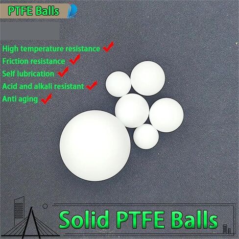 Solid PTFE Balls Plastic Precision Bearings Rolling Bead 3/4/5/6/6.35/7/8/9/9.5/10/12/12.7/14/15/16/18~70mm 1~20pcs(50mm(1pcs)) in Saudi Arabia