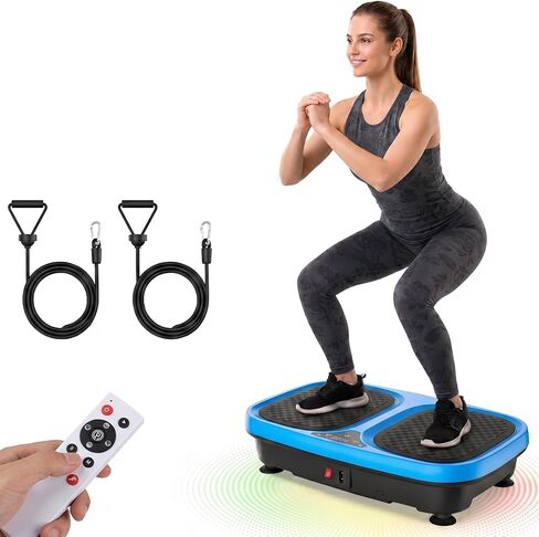 NEWBULIG Vibration Plate, Whole Body Workout, Vibrating Platform with LED Touch Screen & Pull Ropes for Weight Loss & Muscle Toning, Home Gym Fitness Equipment with Remote Control for Women Men in Kuwait