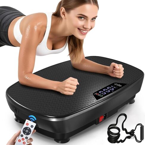 Large Vibration Plate Exercise Machine,Vibration Plate for Lymphatic Drainage Weight Loss,400 Lbs Capacity 120 Speeds,Full Body Shake Platform Machines with LED for Women Men in Saudi Arabia