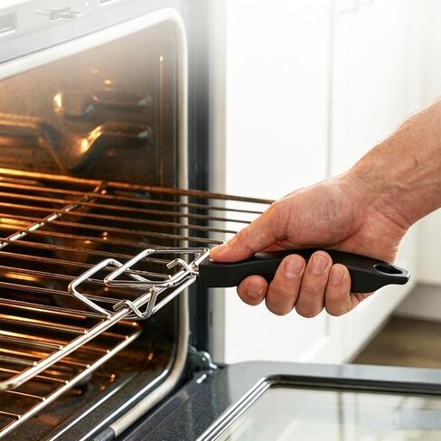 Oven Rack Puller Air Fryer Tray Extractor, Anti-Scald Oven Rack Push Pull Tool, Hot Plate Gripper for Convection Toaster Oven, Air Fryer Accessories, Heat Resistant Handle in Kuwait