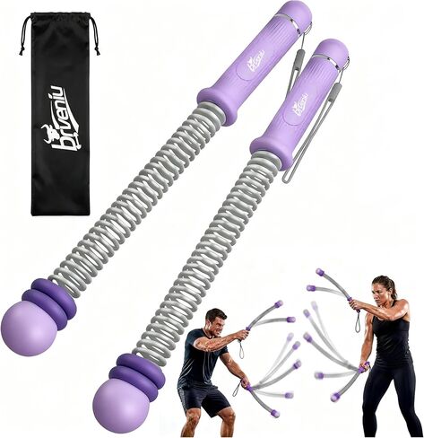Ropeless Battle Rope - Portable Weighted Battle Ropes with Adjustable Weights No Anchor Design for Home Gym HIIT, Strength, Core, Full Body Workout Heavy Duty for Men & Women (Black) in Kuwait