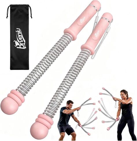 Ropeless Battle Rope - Portable Weighted Battle Ropes with Adjustable Weights No Anchor Design for Home Gym HIIT, Strength, Core, Full Body Workout Heavy Duty for Men & Women (Black) in Kuwait