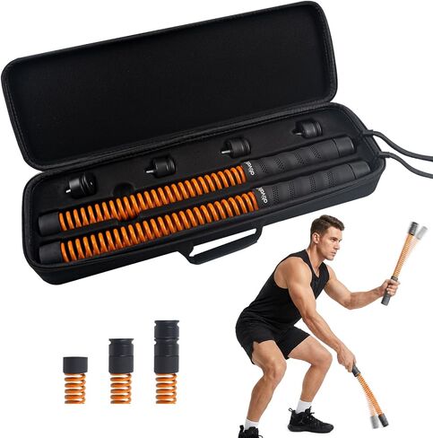 ATIVAFIT Ropeless Battle Rope for Home Gym, Adjustable Resistance Cordless Battle Ropes with 4 Weight Blocks & Storage Case, Full Body Workout Equipment for HIIT, Cardio & Strength Training for Men & Women in Kuwait