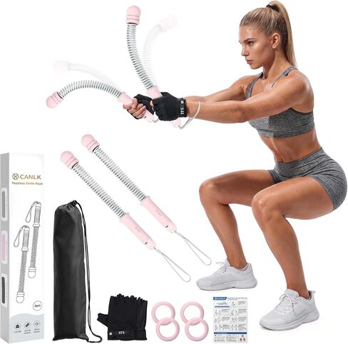 Ropeless Battle Ropes Adjustable Weight Cordless Bale Ropes for Home Gym, Portable Weighted Ropeless with 2 Removable Weight Rings for Men Women Fitness (Black 2PCS) in Kuwait