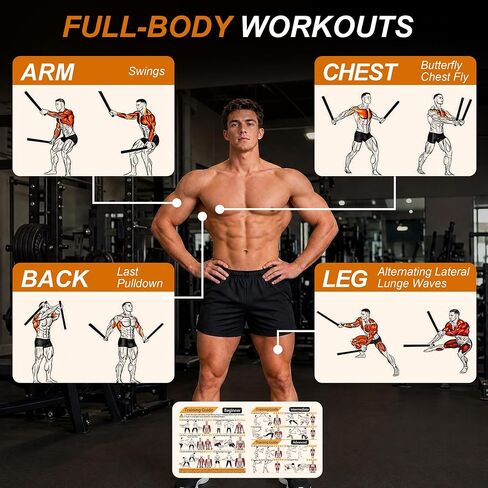 Portable Ropeless Battle Ropes, Cordless Weighted Workout Rope for Home Gym, Adjustable Resistance Training Equipment for HIIT, Cardio, Core & Full-Body Strength Fitness in Kuwait