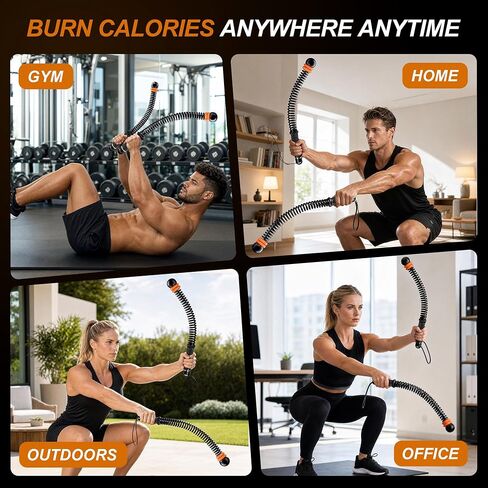 Portable Ropeless Battle Ropes, Cordless Weighted Workout Rope for Home Gym, Adjustable Resistance Training Equipment for HIIT, Cardio, Core & Full-Body Strength Fitness in Kuwait