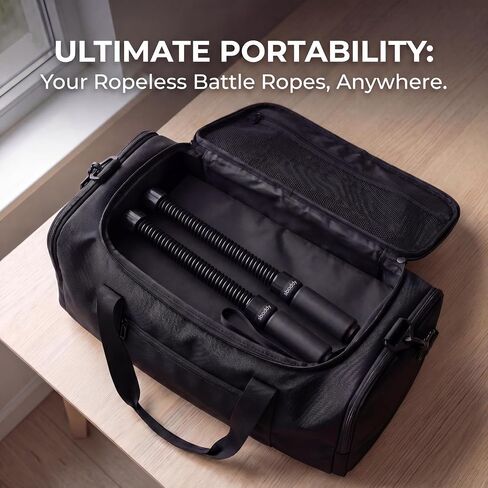 Weighted Ropeless Battle Ropes - Heavy Duty Portable Cordless Workout Equipment for Home Gym with Foam Grips, Exercise Videos | HIIT, Strength, Low-Impact Cardio Training for Men & Women in Kuwait
