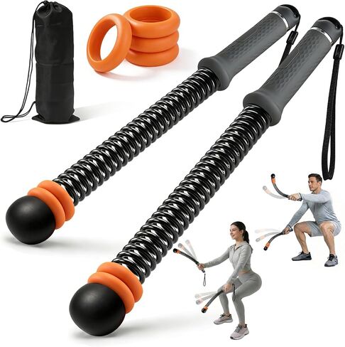 Cordless Battle Ropes Adjustable Weighted with 8 Removable Weight Rings, Portable Ropeless Battle Ropes for Home Gym, HIIT, Functional and Full Body Workout for Women and Men in Kuwait