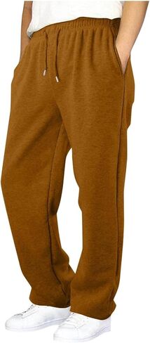 Boys Baggy Sweatpants Kids Joggers Casual Elastic Waist Straight Wide Leg Athletic Sweat Pants with Pockets in Kuwait