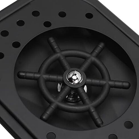 Glass Rinser Cup Washer, 304 Stainless Steel Cleaner Rinser High Pressure Washing With Drain Drip Tray Hose for Bar Coffee Shop (Black) in Kuwait