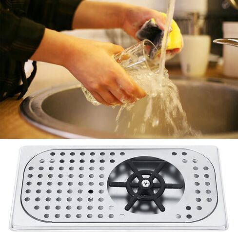 Glass Rinser, Stainless Steel Cup Washer for Sink, Pitcher Rinser Cup Cleaner Sink Attachment for Kitchen Bar in Saudi Arabia