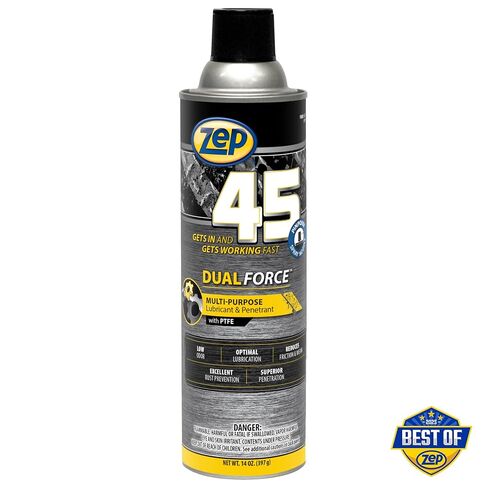 Zep 45 Dual Force Multi-Purpose Penetrant and Lubricant - 14 oz (Case of 12) - 325101 - Excellent Rust Prevention, Superior Penetration, Low Odor in Kuwait