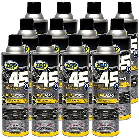 Zep 45 Dual Force Multi-Purpose Penetrant and Lubricant - 14 oz (Case of 12) - 325101 - Excellent Rust Prevention, Superior Penetration, Low Odor in Kuwait