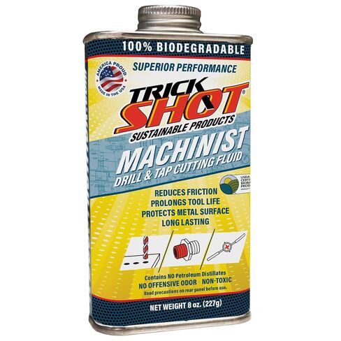 سائل قطع الحفر والصنبور من Trick Shot - صنع في الولايات المتحدة الأمريكية، درجة الغذاء USDA BioPreferred & NSF H1، قطع المعادن الحيوية، الأدوات، تطبيقات الميكانيكي على الفولاذ والألومنيوم والنحاس - 8 أونصة، 12 عبوة in Kuwait
