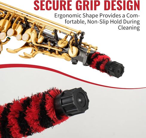 2 Pcs Alto Saxophone Cleaning Kit Sax Pad Saver Brush Absorbent Cleaning Swab Professional Saxophone Care Maintenance Tool Instrument Accessories for Alto Sax, 20.4 inches in Kuwait