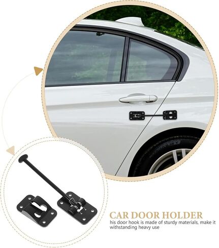 حامل باب مقطورة Wakauto Rv وخطاف بلاستيكي مزلاج للتخييم ومقطورة البضائع، نمط كلاسيكي مع تركيب بسيط واستخدام متعدد الاستخدامات، حامل باب أسود in Kuwait