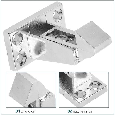 jojofuny Heavy-Duty Zinc Alloy Freezer Door Latch Hook for Commercial Refrigerator with Sturdy and Portable Design, Silver Color, Easy Installation for Freezer and Refrigerator Door in Kuwait